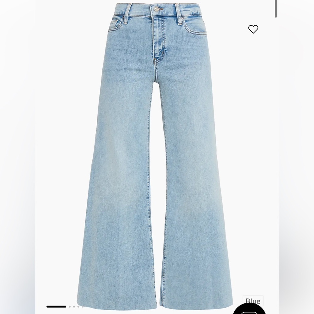 Frame Le Palazzo Crop Mid-Rise Wide-Leg Jeans - Picture 4 of 5